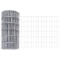 vidaXL Recinzione Euro con 13 Poste Flangiate 0,4 x 25 m in Acciaio Galvanizzato