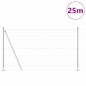 vidaXL Recinzione Euro con 13 pali flangiati, 1,2 x 25 m, in acciaio zincato vidaXL Recinzione Euro con 13 pali flangiati, 1,2 x 25 m, in acciaio zincato