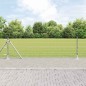 vidaXL Recinzione Euro con 13 pali flangiati, 0,4 x 50 m in acciaio zincato
