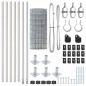 vidaXL Recinzione Euro con 7 supporti flangiati, 0.4 x 10 m in acciaio zincato vidaXL Recinzione Euro con 7 supporti flangiati, 0.4 x 10 m in acciaio zincato