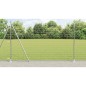 vidaXL Recinzione Euro con 7 pali flangiati, 1,4x10 m in acciaio zincato