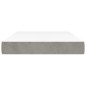 Materasso a Molle Grigio Chiaro 120x200x20 cm in Velluto