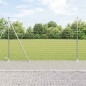 vidaXL Recinzione Euro con 7 pali flangiati, 1.6x10m in acciaio zincato