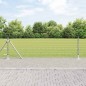 vidaXL Recinzione Euro con 13 Pali Flangiati 0,6 x 50 m in Acciaio Zincato