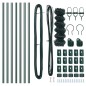 vidaXL Set di pali del recinto Verde 0.4 x 10 m Acciaio zincato
