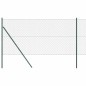 vidaXL Set di pali del recinto Verde 1 x 10 m Acciaio zincato