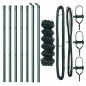 vidaXL Set di pali del recinto Verde 0.4 x 10 m Acciaio zincato