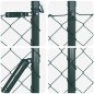 vidaXL Set di pali del recinto Verde 0.8 x 10 m Acciaio zincato