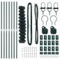 vidaXL Set di pali del recinto Verde 1 x 10 m Acciaio zincato