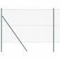 vidaXL Set di pali del recinto Verde 1.6 x 10 m Acciaio zincato