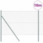 vidaXL Set di pali del recinto Verde 1.6 x 10 m Acciaio zincato