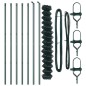 vidaXL Set di pali del recinto Verde 1.6 x 10 m Acciaio zincato