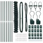 vidaXL Set di pali del recinto Verde 1.6 x 10 m Acciaio zincato