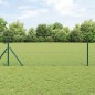 vidaXL Set di pali del recinto Verde 0.8 x 25 m Acciaio zincato