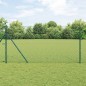 vidaXL Set di pali del recinto Verde 1 x 25 m Acciaio zincato