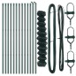 vidaXL Set di pali del recinto Verde 1 x 25 m Acciaio zincato