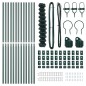 vidaXL Set di pali del recinto Verde 1 x 25 m Acciaio zincato