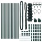 vidaXL Set di pali del recinto Verde 0.4 x 25 m Acciaio zincato