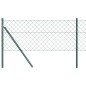 vidaXL Set di pali del recinto Verde 0.6 x 25 m Acciaio zincato