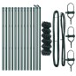 vidaXL Set di pali del recinto Verde 0.6 x 25 m Acciaio zincato