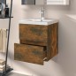 Mobile Lavabo Rovere Fumo 41x38,5x45 cm in Legno Multistrato Mobile Lavabo Rovere Fumo 41x38,5x45 cm in Legno Multistrato