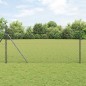 vidaXL Set di pali del recinto Grigio 1 x 10 m Acciaio zincato