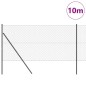 vidaXL Set di pali del recinto Grigio 1 x 10 m Acciaio zincato