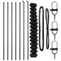 vidaXL Set di pali del recinto Grigio 1.5 x 10 m Acciaio zincato
