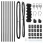 vidaXL Set di pali del recinto Grigio 0.6 x 10 m Acciaio zincato