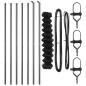 vidaXL Set di pali del recinto Grigio 1 x 10 m Acciaio zincato