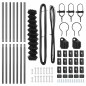 vidaXL Set di pali del recinto Grigio 1.4 x 10 m Acciaio zincato