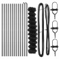 vidaXL Set di pali del recinto Grigio 1 x 25 m Acciaio zincato vidaXL Set di pali del recinto Grigio 1 x 25 m Acciaio zincato