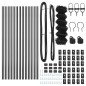 vidaXL Set di pali del recinto Grigio 0.4 x 25 m Acciaio zincato