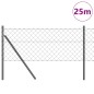 vidaXL Set di pali del recinto Grigio 0.6 x 25 m Acciaio zincato vidaXL Set di pali del recinto Grigio 0.6 x 25 m Acciaio zincato