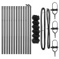 vidaXL Set di pali del recinto Grigio 0.6 x 25 m Acciaio zincato vidaXL Set di pali del recinto Grigio 0.6 x 25 m Acciaio zincato