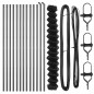 vidaXL Set di pali del recinto Grigio 1.6 x 25 m Acciaio zincato & PVC