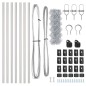 vidaXL Set di pali del recinto Argento 0.6 x 10 m Acciaio zincato vidaXL Set di pali del recinto Argento 0.6 x 10 m Acciaio zincato