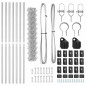 vidaXL Set di pali del recinto Argento 1.4 x 10 m Acciaio zincato vidaXL Set di pali del recinto Argento 1.4 x 10 m Acciaio zincato