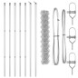 vidaXL Set di pali del recinto Argento 1.5 x 10 m Acciaio zincato vidaXL Set di pali del recinto Argento 1.5 x 10 m Acciaio zincato