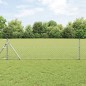 vidaXL Set di pali del recinto Argento 0.8 x 25 m Acciaio zincato