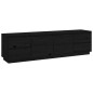 Mobile Porta TV Nera 176x37x47,5 cm in Legno Massello di Pino Mobile Porta TV Nera 176x37x47,5 cm in Legno Massello di Pino