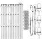vidaXL Set di pali del recinto Argento 0.4 x 25 m Acciaio zincato