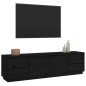 Mobile Porta TV Nera 176x37x47,5 cm in Legno Massello di Pino Mobile Porta TV Nera 176x37x47,5 cm in Legno Massello di Pino