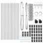 vidaXL Set di pali del recinto Argento 0.6 x 25 m Acciaio zincato