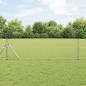 vidaXL Set di pali del recinto Argento 0.8 x 25 m Acciaio zincato