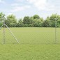 vidaXL Set di pali del recinto Argento 1.2 x 25 m Acciaio zincato