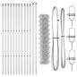 vidaXL Set di pali del recinto Argento 1.2 x 25 m Acciaio zincato