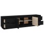 Mobile Porta TV Nera 176x37x47,5 cm in Legno Massello di Pino Mobile Porta TV Nera 176x37x47,5 cm in Legno Massello di Pino