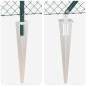 vidaXL Set di pali del recinto Verde 0.4 x 10 m Acciaio zincato