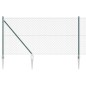 vidaXL Set di pali del recinto Verde 1 x 10 m